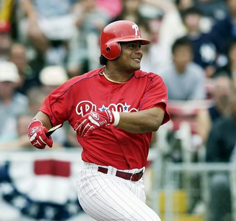 BOBBY ABREU Philadelphia Phillies 2003 Majestic Authentic Throwback Baseball Jersey 