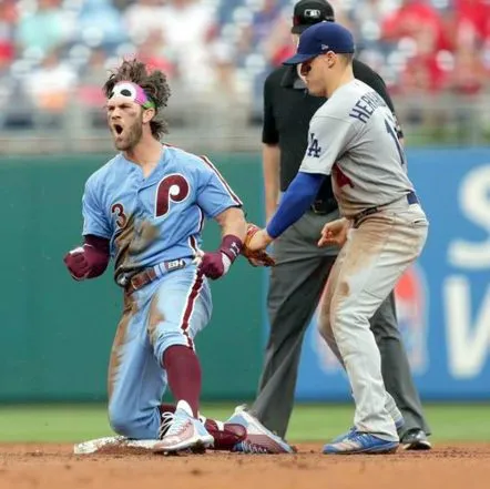 BRYCE HARPER Philadelphia Phillies 1980’s Majestic Throwback Away Baseball Jersey 