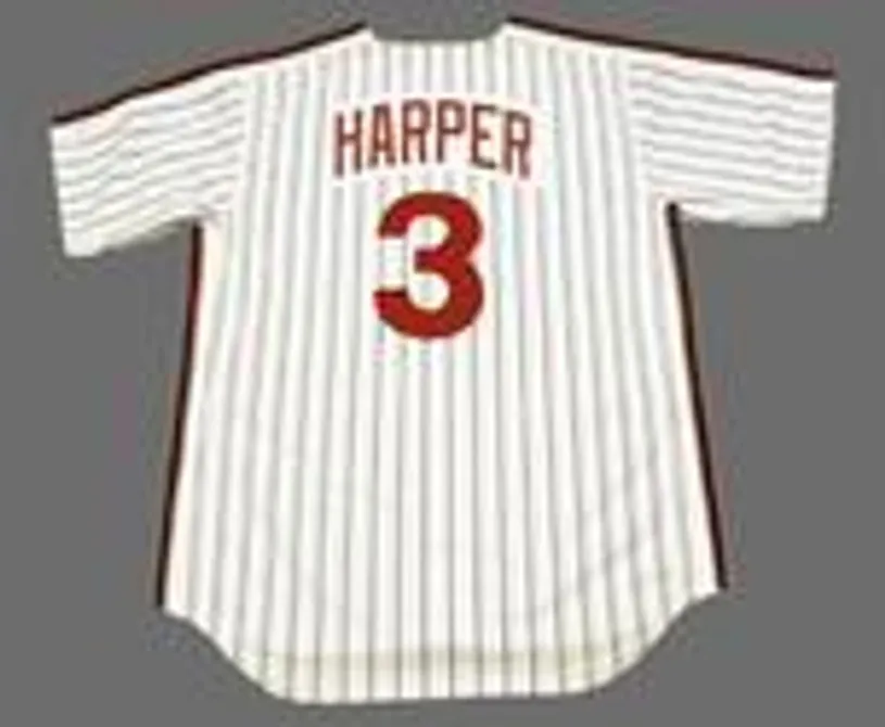 BRYCE HARPER Philadelphia Phillies 1980’s Majestic Throwback Home Baseball Jersey 