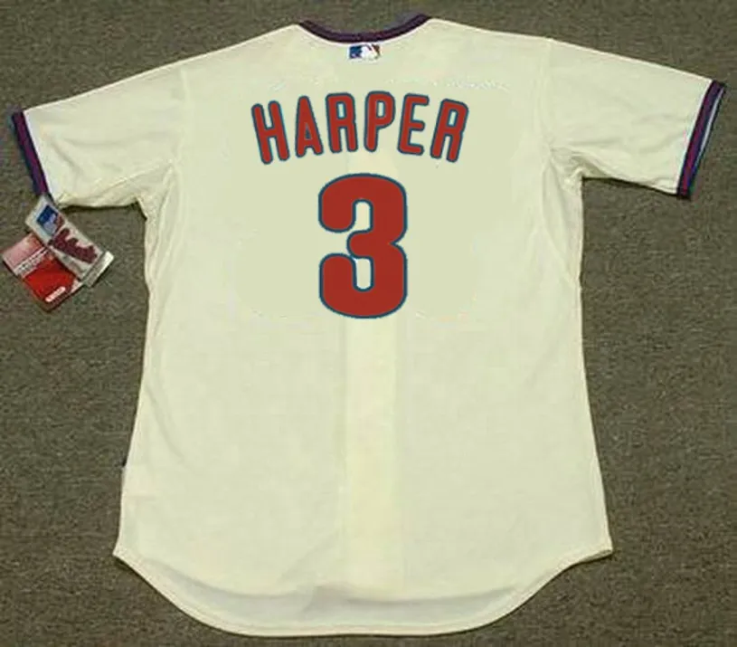 BRYCE HARPER Philadelphia Phillies Majestic Alternate “Cool Base” Authentic Baseball Jersey 