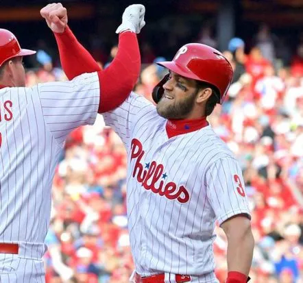 BRYCE HARPER Philadelphia Phillies Majestic Home “Cool Base” Authentic Baseball Jersey 