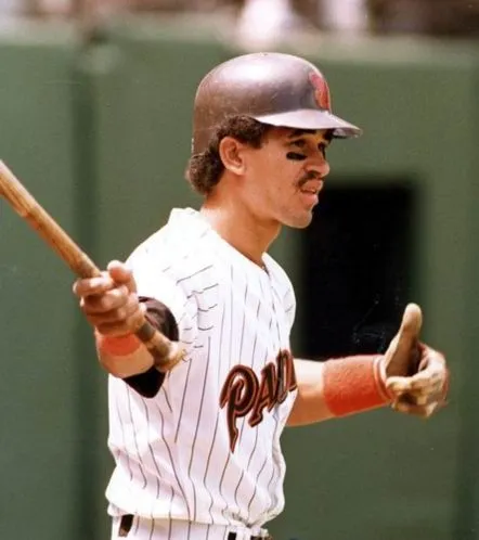 BENITO SANTIAGO San Diego Padres 1987 Home Majestic Throwback  Baseball Jersey 