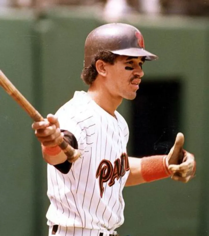 BENITO SANTIAGO San Diego Padres 1987 Home Majestic Throwback  Baseball Jersey 