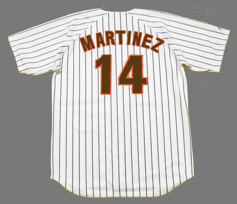 CARMELO MARTINEZ San Diego Padres 1988 Majestic Cooperstown Home Jersey 