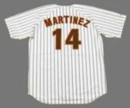 CARMELO MARTINEZ San Diego Padres 1988 Majestic Cooperstown Home Jersey 