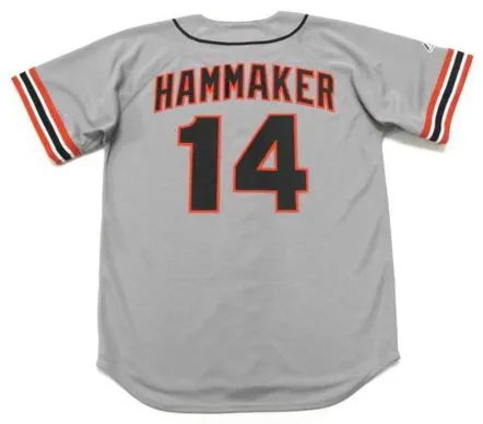 ATLEE HAMMAKER San Francisco Giants 1989 Majestic Cooperstown Away Baseball Jersey 