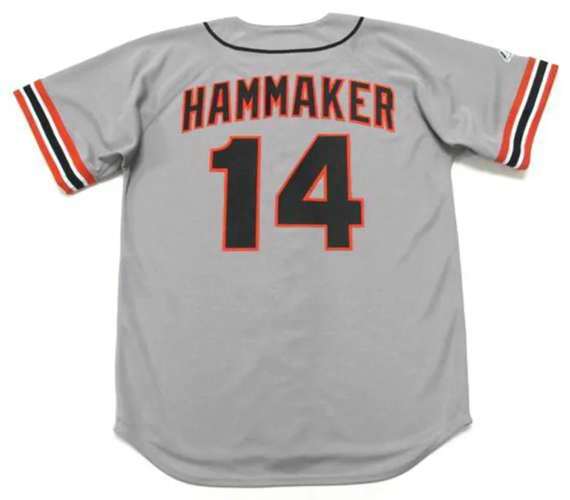 ATLEE HAMMAKER San Francisco Giants 1989 Majestic Cooperstown Away Baseball Jersey 