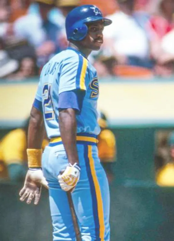 ALVIN DAVIS Seattle Mariners 1984 Majestic Away Throwback Baseball Jersey 