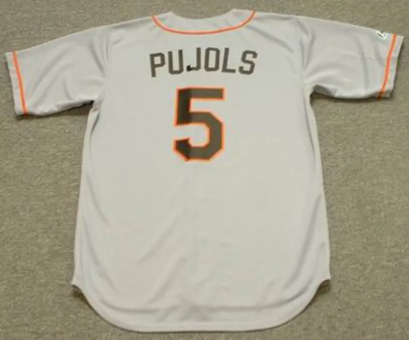 ALBERT PUJOLS St. Louis Browns 1950’s Majestic Throwback Baseball Jersey 