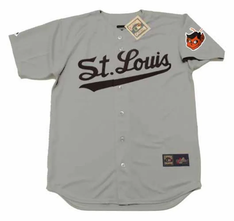SATCHEL PAIGE St. Louis Browns 1953 Away Majestic Throwback Baseball Jersey 