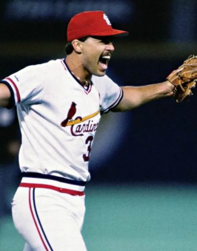 DANNY COX St. Louis Cardinals 1985 Majestic Cooperstown Throwback Home Jersey 