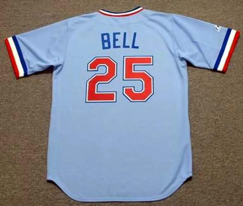 BUDDY BELL Texas Rangers 1981 Majestic Cooperstown Throwback Baseball Jersey 