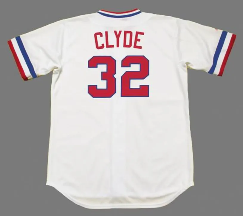 DAVID CLYDE Texas Rangers 1974 Majestic Cooperstown Home Baseball Jersey 