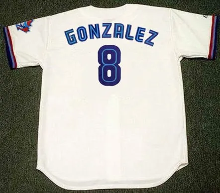 ALEX GONZALEZ Toronto Blue Jays 1997 Majestic Throwback Home Baseball Jersey 