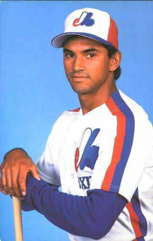 DAVE MARTINEZ Montreal Expos 1989 Home Majestic Throwback Baseball Jersey 