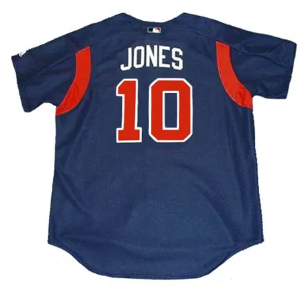 CHIPPER JONES Atlanta Braves 2003 Majestic Authentic Throwback Baseball Jersey 