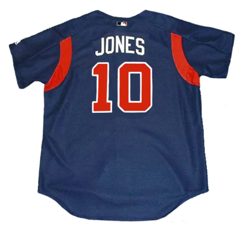 CHIPPER JONES Atlanta Braves 2003 Majestic Authentic Throwback Baseball Jersey 