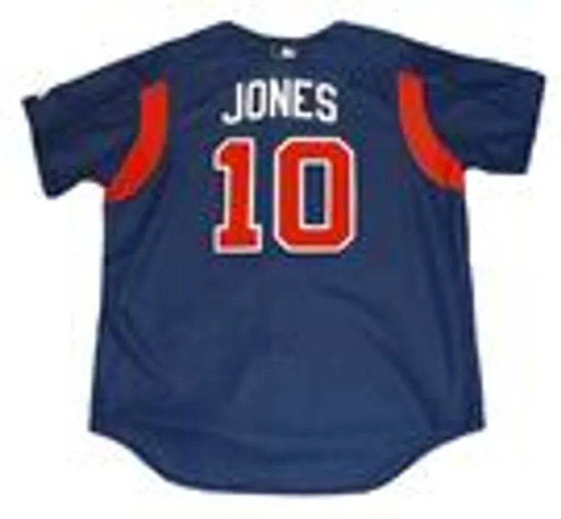 CHIPPER JONES Atlanta Braves 2003 Majestic Authentic Throwback Baseball Jersey 