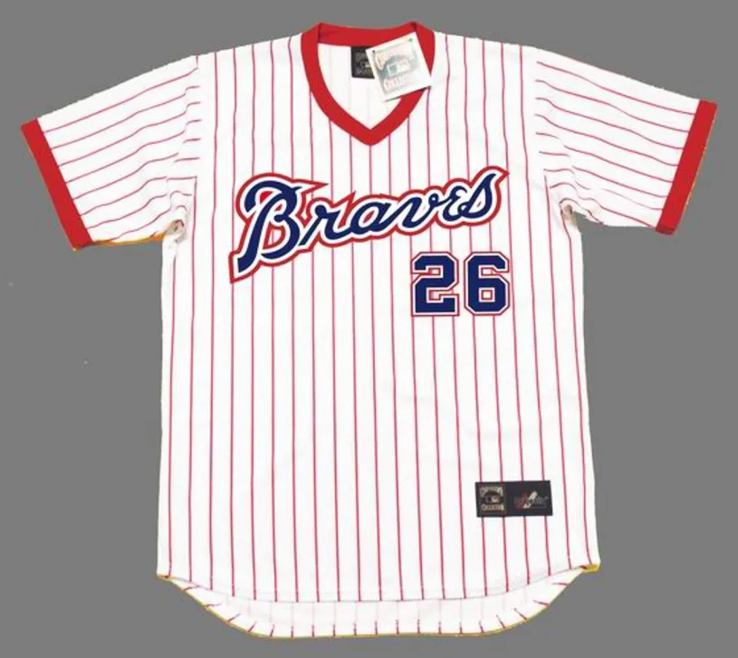 GENE GARBER Atlanta Braves 1978 Majestic Cooperstown Throwback Baseball Jersey 
