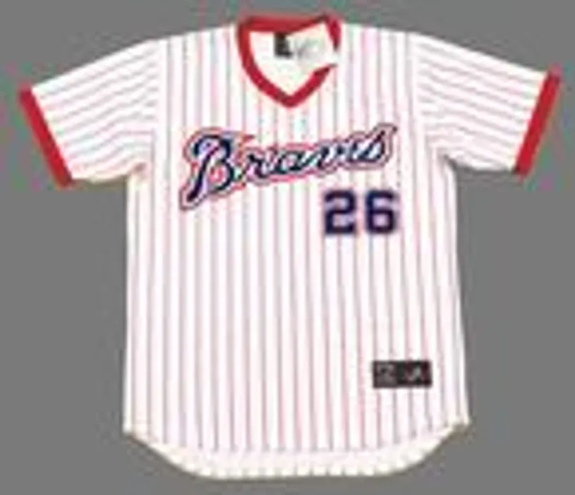 GENE GARBER Atlanta Braves 1978 Majestic Cooperstown Throwback Baseball Jersey 