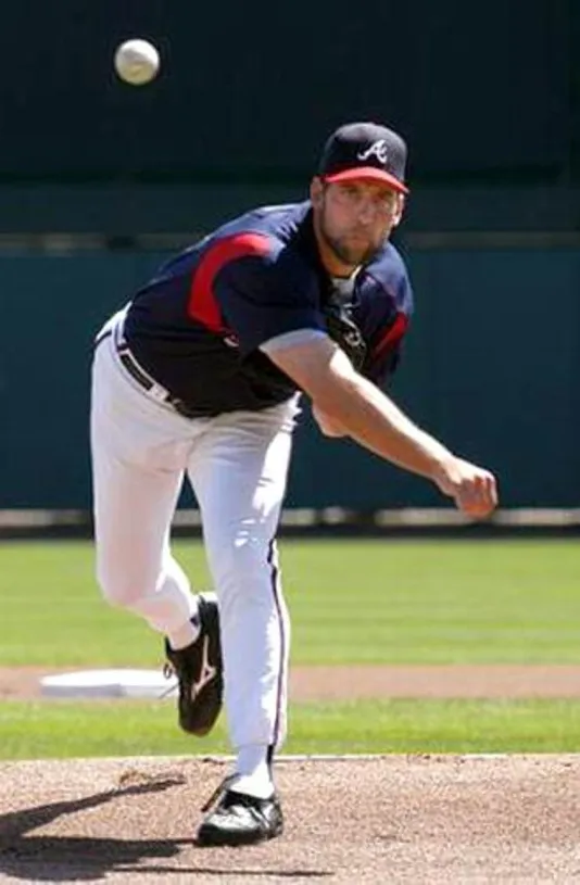 JOHN SMOLTZ Atlanta Braves 2003 Majestic Authentic Throwback Baseball Jersey 