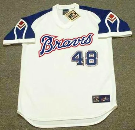 RALPH GARR Atlanta Braves 1974 Majestic Cooperstown Throwback Baseball Jersey 