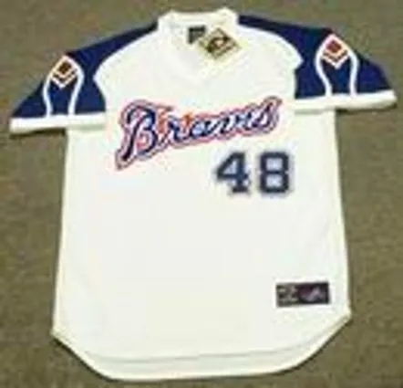 RALPH GARR Atlanta Braves 1974 Majestic Cooperstown Throwback Baseball Jersey 