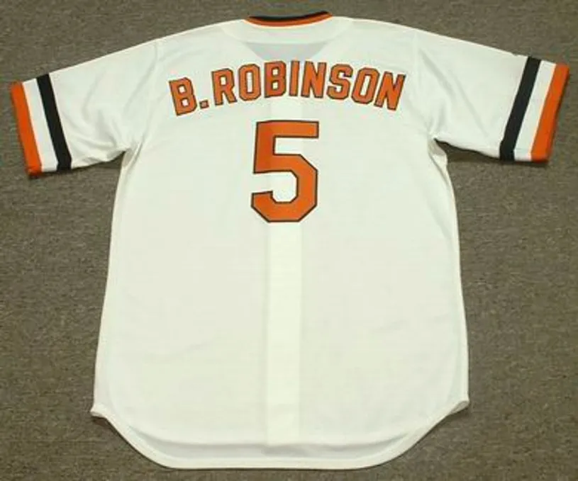 BROOKS ROBINSON Baltimore Orioles 1974 Majestic Cooperstown Throwback Jersey 