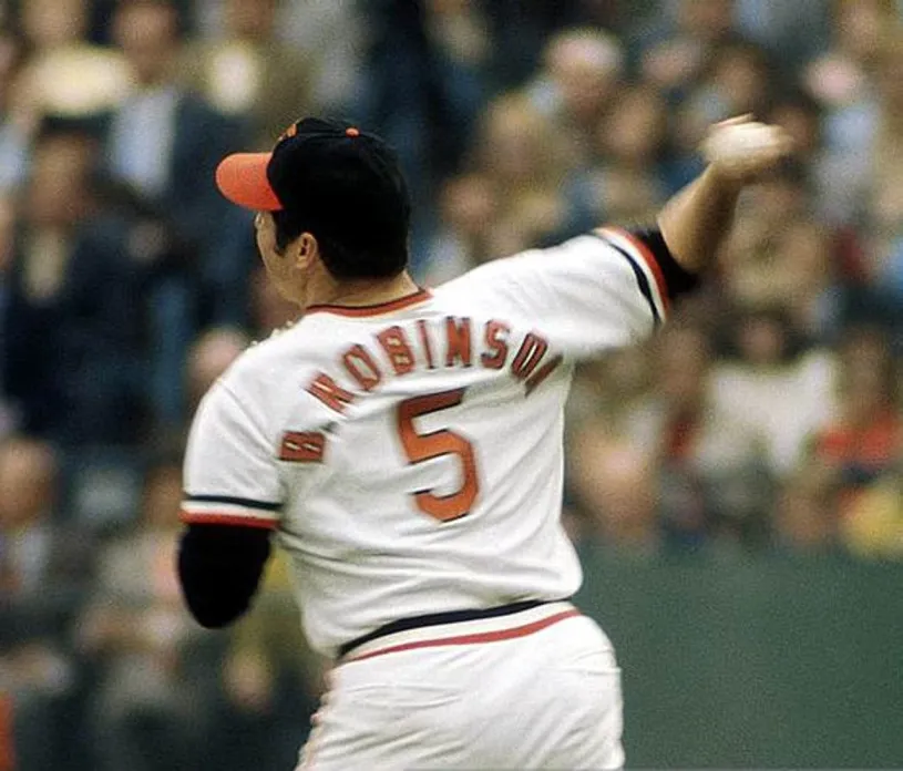 BROOKS ROBINSON Baltimore Orioles 1974 Majestic Cooperstown Throwback Jersey 