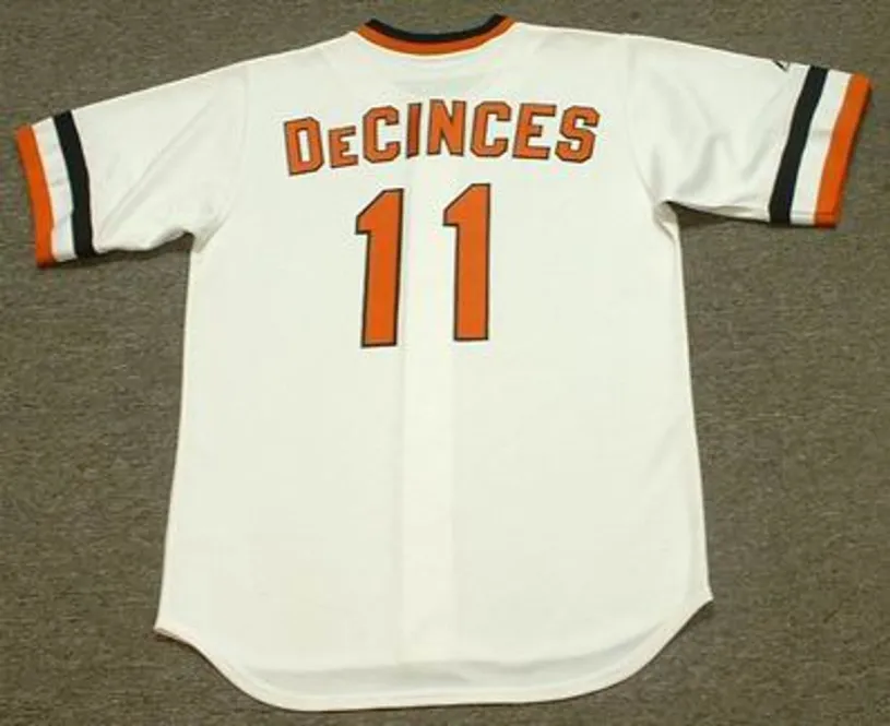 DOUG DeCINCES Baltimore Orioles 1979 Majestic Throwback Home Baseball Jersey 
