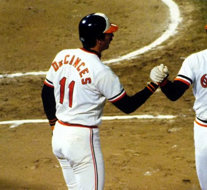 DOUG DeCINCES Baltimore Orioles 1979 Majestic Throwback Home Baseball Jersey 