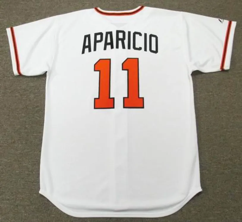 LUIS APARICIO Baltimore Orioles 1966 Majestic Cooperstown Home Baseball Jersey 
