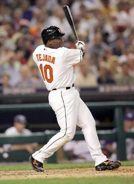 MIGUEL TEJADA Baltimore Orioles 2005 Majestic Authentic Home Baseball Jersey 