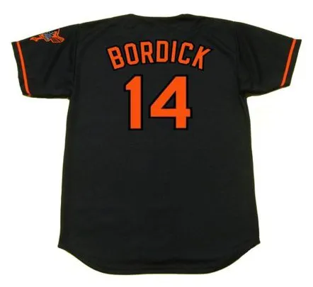 MIKE BORDICK Baltimore Orioles 2000 Majestic Alternate Throwback Baseball Jersey 