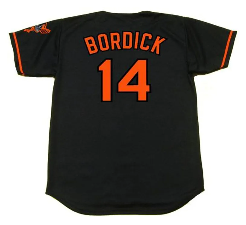 MIKE BORDICK Baltimore Orioles 2000 Majestic Alternate Throwback Baseball Jersey 