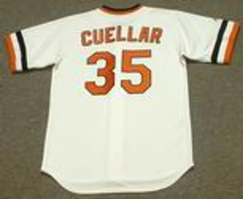 MIKE CUELLAR Baltimore Orioles 1974 Majestic Cooperstown Throwback Baseball Jersey 