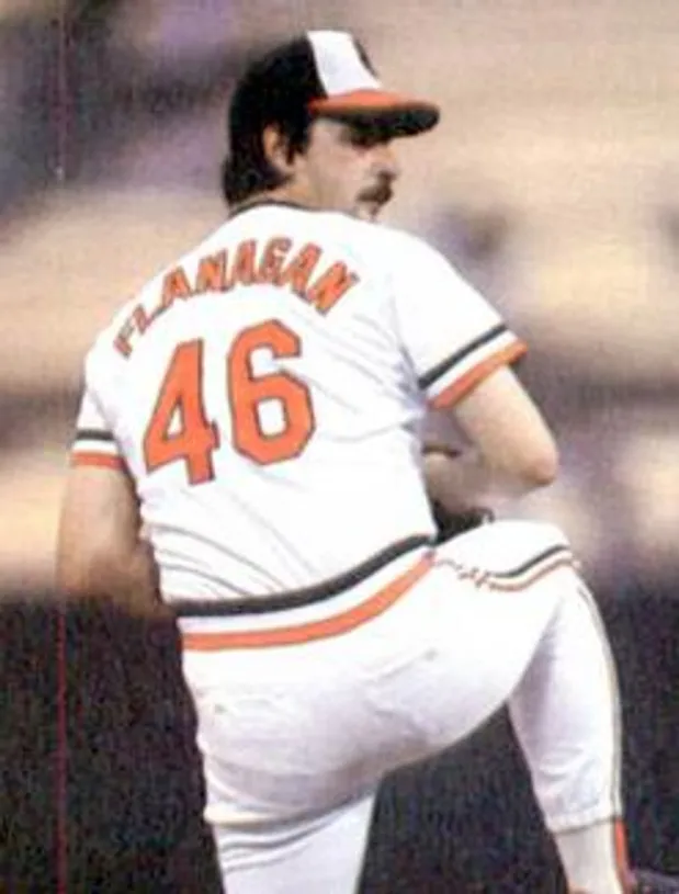 MIKE FLANAGAN Baltimore Orioles 1983 Majestic Cooperstown Throwback Jersey 