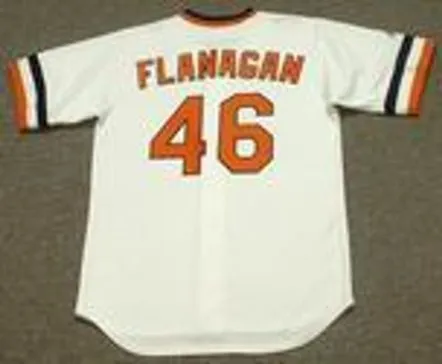 MIKE FLANAGAN Baltimore Orioles 1983 Majestic Cooperstown Throwback Jersey 