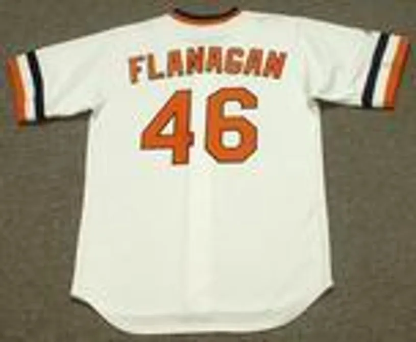 MIKE FLANAGAN Baltimore Orioles 1983 Majestic Cooperstown Throwback Jersey 