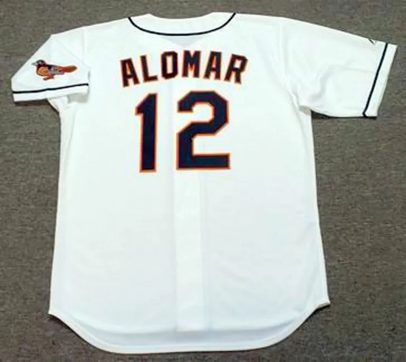 ROBERTO ALOMAR Baltimore Orioles 1996 Majestic Throwback Baseball Jersey 