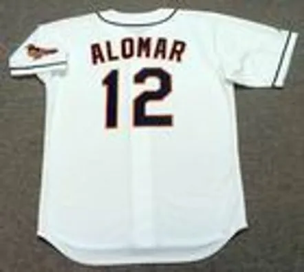 ROBERTO ALOMAR Baltimore Orioles 1996 Majestic Throwback Baseball Jersey 