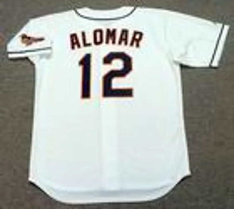 ROBERTO ALOMAR Baltimore Orioles 1996 Majestic Throwback Baseball Jersey 