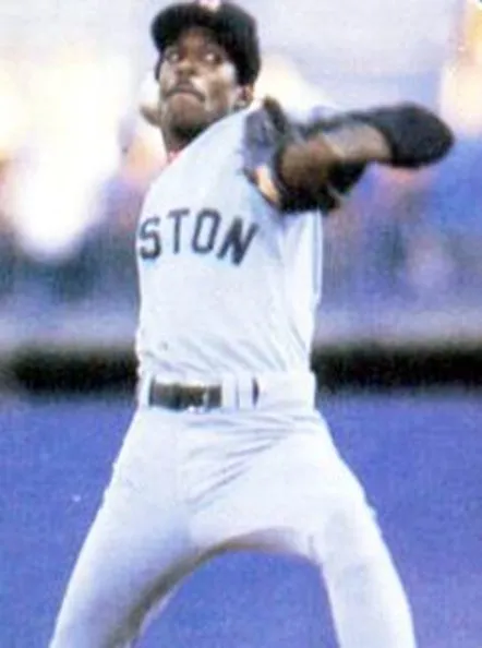 DENNIS “OIL CAN” BOYD Boston Red Sox 1987 Majestic Cooperstown Away Jersey 