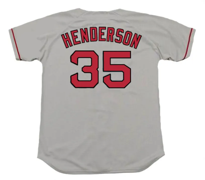 RICKEY HENDERSON Boston Red Sox 2002 Away Majestic Baseball Throwback Jersey 