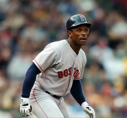 RICKEY HENDERSON Boston Red Sox 2002 Away Majestic Baseball Throwback Jersey 