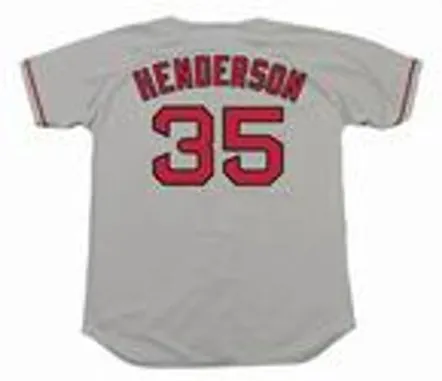 RICKEY HENDERSON Boston Red Sox 2002 Away Majestic Baseball Throwback Jersey 