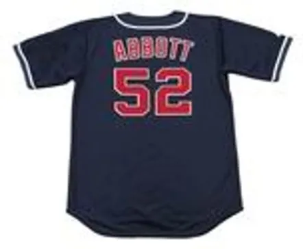 JIM ABBOTT California Angels 1995 Majestic Throwback Alternate Baseball Jersey 