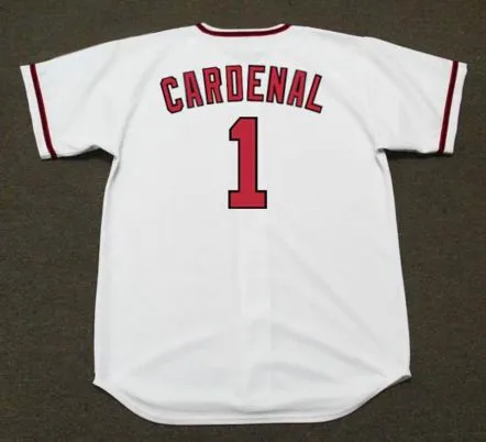 JOSE CARDENAL California Angels 1960’s Majestic Cooperstown Home Baseball Jersey 