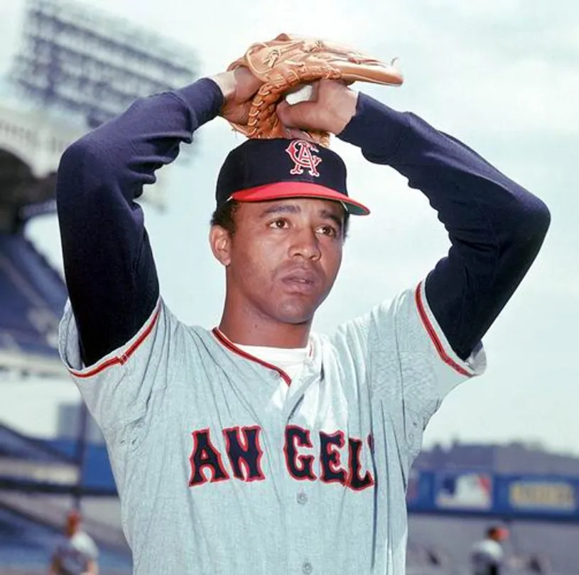 RUDY MAY California Angels 1970 Majestic Cooperstown Home Baseball Jersey 