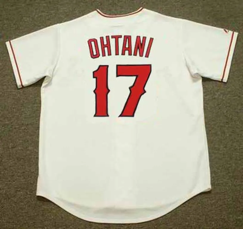 SHOHEI OHTANI Los Angeles Angels 2018 Home Majestic Throwback Baseball Jersey 
